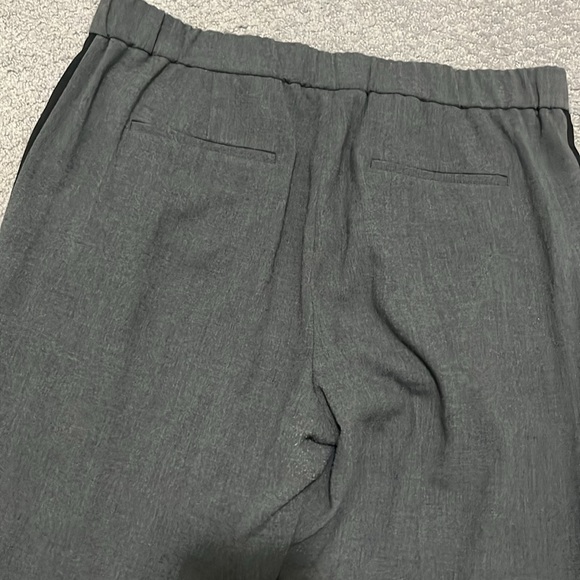 Ann Taylor Side Stripe Track Pants Gray Black Large - Picture 13 of 14